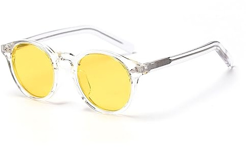 kachawoo Round Sunglasses Polarised UV400 Fashion Glasses for Men Women TR90 Frame Sunglasses