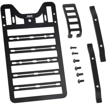 Levigo RC Metall Gepäckträger Dachträger mit Kletterleiter Kompatibel mit Traxxas 1/18 TRX-4M Bronco RC Upgrade Teile Gepäckablage Dachgepäckträger Cargo Basket