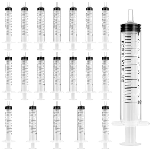 OFFCUP Kunststoff Spritze, 20 Stück Einwegspritzen 10ml | Futterspritze, Plastiktube, für Kleine Haustierfütterung Motoröl oder Bremsflüssigkeit [Nicht medizinische Verwendung]