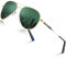 Sunglasses Mens Polarised Sunglasses Womens Pilot Sun glasses Black Designer UV Protection Mirrored Reflective Dark Shades for Driving Hiking Running (Green)