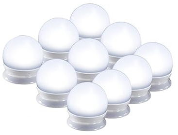 Veemoon 10st Spiegelleuchten Led Mirror Lights for Vanity Led-kosmetikspiegel Eitelkeit Make-up Licht Tragbare Kommode Dimmbare Glühbirnen Verspiegelte Kommode Schminkspiegel Die Glühbirne