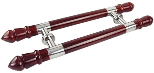 BJKYTMLM Solid Wood Handle,Hotel Bathroom Glass Door Push-Pull Handle/Sauna Shower Sliding Door Handle Non-Slip Handrail,Length 60/70cm(Red 600×300×38mm) (Color : Red, Size : 600x300x38mm)