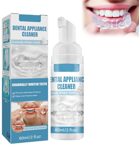 Dyceittdia Orthodontic Foam Cleaner,60ml,Nettoyant pour Appareil Dentaire,Nettoyage à la Mousse pour Appareils Dentaires, Denture Cleaning Tablets, toothpastes1