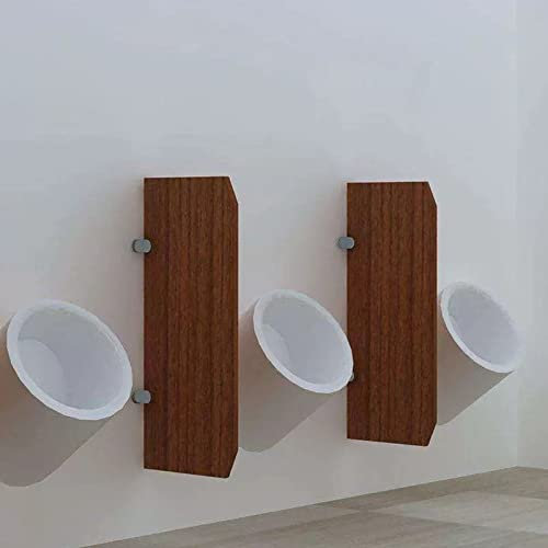 GLJTUO Sichtschutz Für Urinale Für Männer, Urinal-Schutzwand, Toiletten-Trennwand, Wandmontierte Urinal-Trennwand, Raumtrenner, Für Zuhause, Büro, Restaurant, Hotel (Braun, 2 Stück)