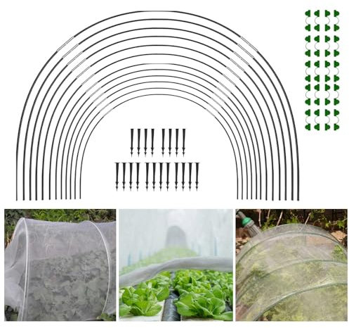 Küchenglocke – Gewächshaus-Ring-Set | Gewächshaus-Pflanztunnel mit Verbindungsstücken | tragbare Gartenpfähle von Kaninchen, Vogel, Huhn, Eichhörnchen und anderen Kleintieren