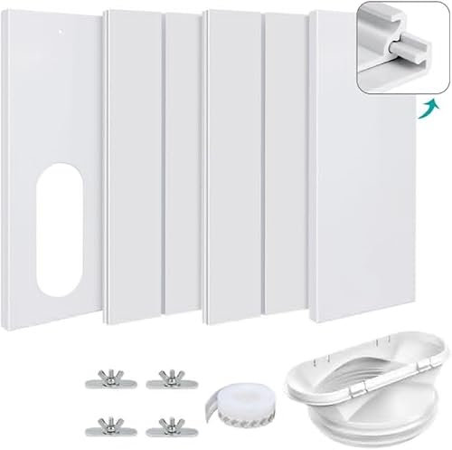 Kit de placa deslizante de ventana ajustable portátil para aire acondicionado para manguera de escape, accesorios de aire acondicionado, conductos de aire acondicionado expandibles