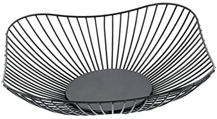 Amosfun Sturdy Iron Material Fruit Basket Iron Art Desktop Fruit Holder Snack Basket for Living