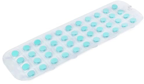 SereneLife Bubble Bath Mat - Cushioned Non-Slip Design with Suction Cups, Replacement Mat for SLBBMG100, Fully Submersible and Foldable Spa Bath Mat for Bathtubs 47.24x14.17 (Teal)
