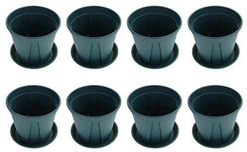 VANZACK 8ensembles Lot de Pots De Pépinière pour Plantation Démarrage De Petites Plantes avec Plateau Intégré