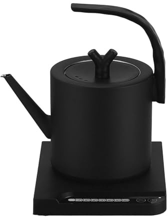 Hervidor De Acero Inoxidable, 1L Hervidor Eléctrico Inteligente De Cuello De Cisne Tetera De 1000W Digitales LED Mostrar Con Control De Temperatura Y Apagado Automático Por Alta Temperatura