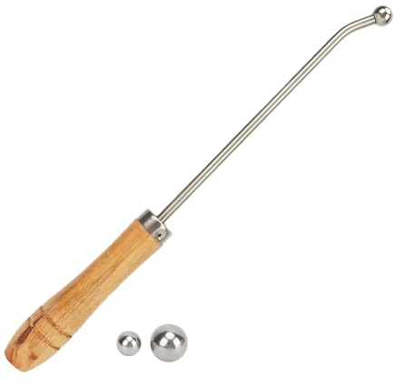 Trompeten Beulen Reparatur Set - Trompeten Reparaturwerkzeugset für Dellenentfernung | Instrumentenpflege Set mit Holzgriff für Zylindermundstück Blechblasinstrumente