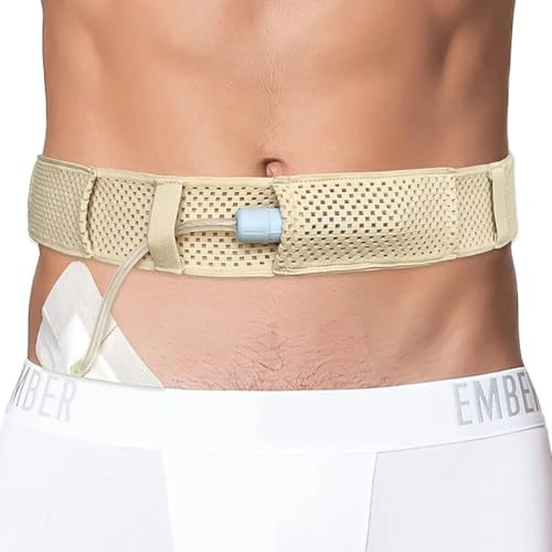 DIFLAX Cintura Peritoneale Dialisi, Cintura Dialisi Addominale, Cintura Protezione Catetere, Fascia Addominale, Fascia Ernia Ombelicale, Porta Catetere, Respirante, Regolabile (L)