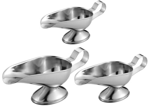 Cabilock 3 pièces Saucières Inox pour Sauces Vinaigrettes et Condiments Légères et Portables pour Table et Cuisine