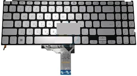 LZZSEOZ US RU LA Laptop Backlit Keyboard For for Vivobook X509 X509U X509FA X509DA X509BA A509 F509 M509 X515 D515 0KNB0-5108US00(RU silver backlit)