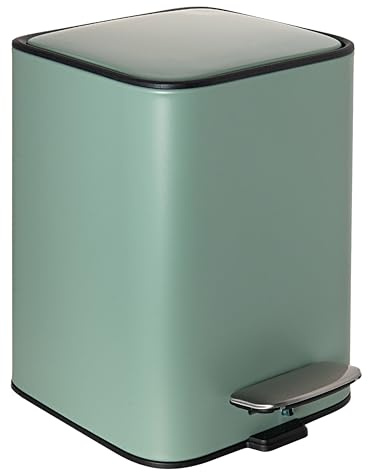 Erreke Pattumiera Bagno a Pedale 3L, Cestino Bagno in Acciaio Inossidabile con Coperchio a Chiusura Morbida e Silenziosa, Secchio Interno Estraibile (Sage Green)