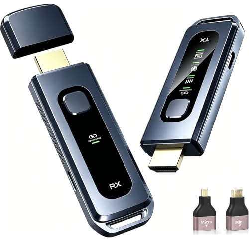 SETOXYX Wireless HDMI Transmitter and Receiver 328FT/100M, LED Display, 4K Input & Output, 5.8G+2.4G Dual Band, Wireless HDMI Extender Auto Pairing for TV/Laptop//Monitor/Projector