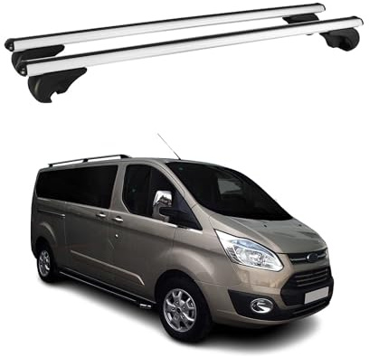 OMAC Dachträger für Ford Transit Custom 2012-23 Aluminium 2 Stangen Silber