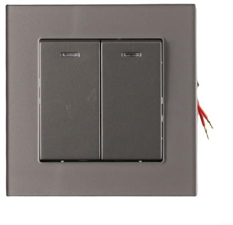 Interruptor de luz de pared de panel de vidrio templado tipo 82, interruptor de toma de corriente eléctrica de doble control bidireccional para iluminación del hogar, blanco/gris/negro, 82 x 82 mm