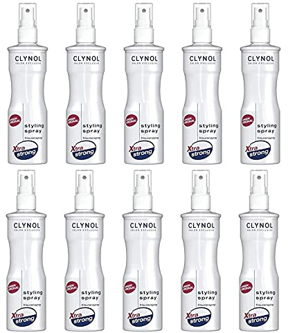 10 Stück Clynol Styling Spray Xtra Strong 250 ml - Sondergrösse