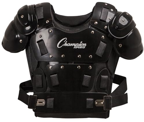 Champion Sports 13 Outside Plastic Shield Pro Model Umpire Chest Protector - Soft Foam Padded Chest Protector - Adult