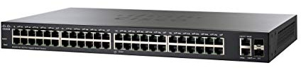 Smart switch Cisco SG220-50 con 50 porte Gigabit Ethernet (GbE) con 2 porte Gigabit Ethernet combinate mini-GBIC SFP, protezione limitata a vita (SG220-50-K9-EU)