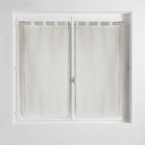 douceur d'Intérieur coppia destra passanti effetto lino Tisse haltona, Poliestere, naturale, 160 x 60 cm