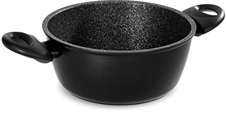 Barazzoni Granitica Extra Casseruola Due Manici, Diametro Cm 20, Litri 2.4, Nero