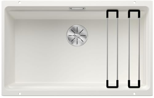 BLANCO ETAGON 700-U – Évier de Cuisine en Granit pour Meubles Bas de 80 cm de Large – Sous Plan – SILGRANIT – Blanc – 525171