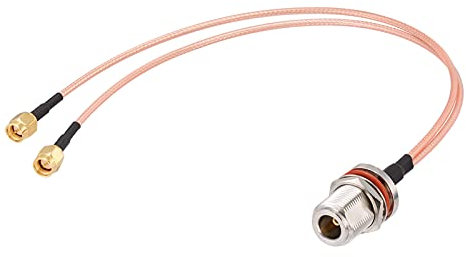 Superbat 1ft 30cm N Female to Dual SMA Male Coaxial Cable Splitter Adapter for 3G/4G/LTE/Ham/ADS-B/GPS/RF Radio & Antenna