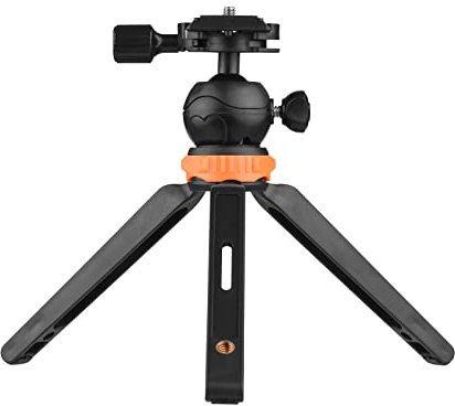 Andoer Mini Tripod, Portable Mini Desktop Tripod with 2 Height Adjustment Levels, 1/4 Inch Screw for Camera Camcorder Smartphone