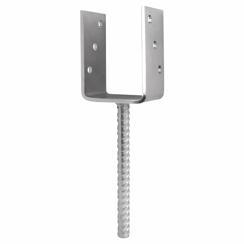 SS8® Post Fence 161mm - 6.3 U Bracket Support Concrete Anchor Heavy Duty - pergola, Decking Spikes