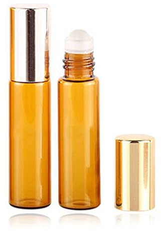 Roll On Vuoto per Oli Essenzial,2pz Roll-on Bottles,Bottiglia a Rullo di Olio Essenziale,Ricaricabile,con Sfera in Acciaio Inossidabile,per oli Essenziali,Aromaterapia,Profumi,Lucidalabbra,Balsami