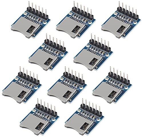 UMLIFE Micro SD SDHC TF Card Adapter Reader Module Welded Pins with SPI Interface Level Conversion Chip Compatible with Arduino Raspberry PI 10pcs
