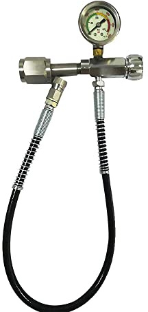 SHZICMY Paintball Füllstation Kit PCP Nachfülladapter Luftgewehr Füllstation Ladeadapter für Paintball Ladestation 4500PSI+Schlauch