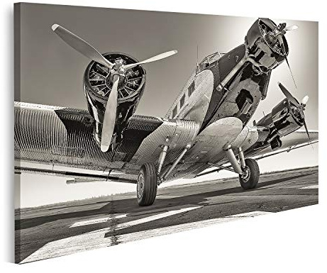 islandburner Bild auf Leinwand Flugzeug Oldtimer Historisches Flugzeug Startbahn Bereit Zum Abheben Bilder Wandbilder Poster