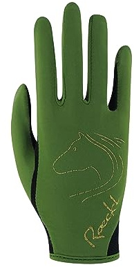 Roeckl Sports Tryon - Guantes de equitación para niños (Verano, Pesto 5)