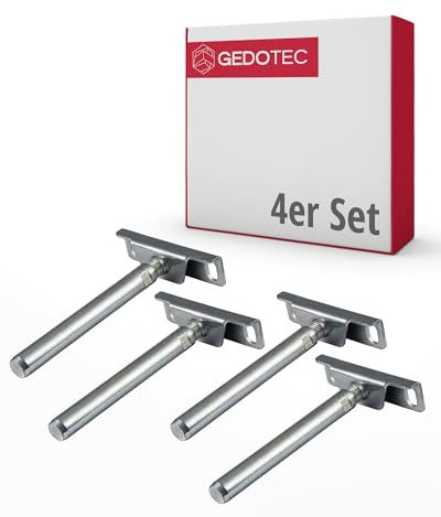 Gedotec Tablarträger Regal-Halterung verstellbar | 4 Stück Regalhalterung unsichtbar | NOVA PRO | Regal-Bodenträger aus Eisen verzinkt - Regalträger | Fachboden-Träger für Wand-Montage