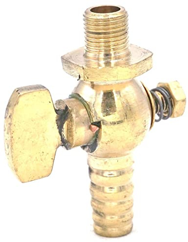 Fascetta stringitubo Rubinetto del gas Rubinetto di scarico in ottone Valvola di intercettazione for aria gasolio combustibile 1/8 ; 1/4; 3/8; 1/2; BSP filettatura maschio 10 mm tubo I/D 2 pezzi (