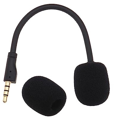 Gaming-Headset-Mikrofon-Ersatz mit Schaumstoff-Abdeckung Kompatibel mit Steelseries Arctis 1 Abnehmbarem Mikrofon Game-Mikrofon Schwarz