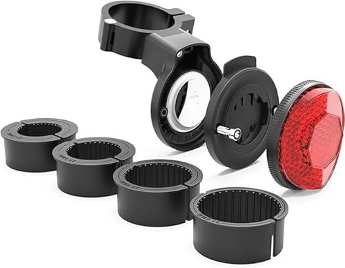 Halterung für AirTag Fahrrad Versteckt, AirTag Fahrradhalterung - Fahrradreflektor Halter für Air Tag GPS-Tracker Diebstahlschutz, Fahrrad Sattelstütze Rückstrahler Kompatibel mit Garmin Varia