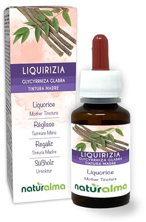 Liquirizia (Glycyrrhiza glabra) radici Tintura Madre analcoolica Naturalma - Estratto liquido gocce 60 ml - Integratore alimentare - Vegano