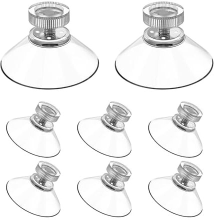 XQMMGO 8 Stück Saugnapf mit Gewinde, M4x10mm Kompatibel mit Needit Park Lite Parkscheibe, Vielseitig einsetzbare Saugknöpfe, Stark PVC Transparente Saugnäpfe Schraubbar