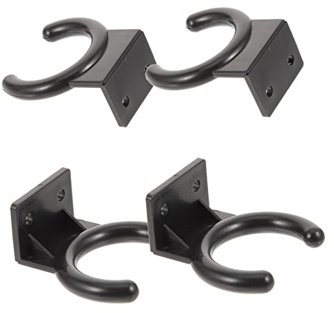 4 Stück-pack Mikrofonhalterung für Schreibtisch, Mikrofonaufhängerhaken | Schwarz, Kunststoff, Kompakte Form, Fest Fixiert, für Zuhause und Ktv, Microphone Arm