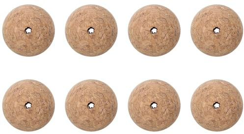 sourcing map 8 Pcs Wine Carafes Cork Ball, 30mm/1.2 Inch Wooden Caps Stoppers for Wine Decanter Glass Bottle Replacement