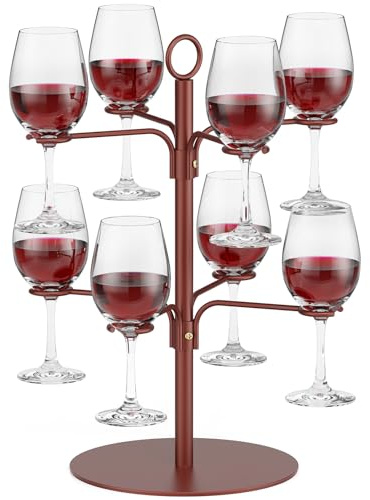 TJ.MOREE Drinks Tower for 8 Glasses - Aperol Tree, Cocktail Tree - Birthday Gifts for Women, Aperol Gift, Sarti Rosa, Cocktail Tree Stand, Champagne Tower