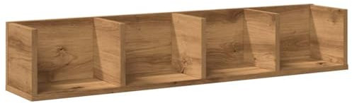 vidaXL Mensola a Muro CD Artigianale 100x18x18 cm Legno Multistrato, mensola Muro Porta CD, mensola pensile, scaffale a Muro, mensola a Parete