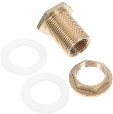 MUCKLILY Garden Hose Fitting Brass Adapter Connector for Water Tank Dual-Thread Design for Easy Installation for Aquariums and Rain Hose Systems