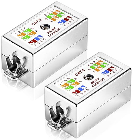 2 Stück LSA Verbindungsmodul Cat6 und Cat5 Geschirmt Connection Box, LSA Verbinder KabelVerbinder für Verlegekabel Netzwerkkabel Verbindungsmodul Verbindungsstück für Ethernet Kabel, Netzwerkkabel