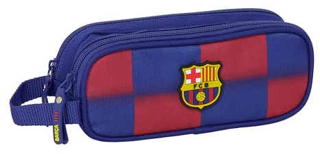SAFTA F.C. Barcelona 1ª EQUIPACIÓN 25/26 - Portatodo Doble Niño, Estuche Infantil, Estuche Niño, Ideal para Niños en Edad Escolar, Cómodo y Versátil, Calidad y Resistencia, 21x6x8 cm