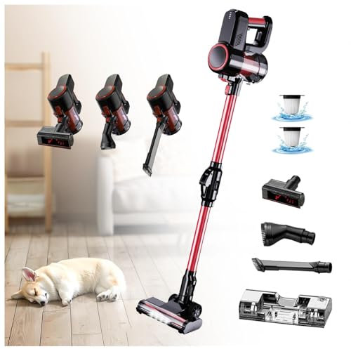 LRF-yxkj Aspira E Lava Pavimenti Casa 5 in 1 Portatile, 200ml Serbatoio dell’acuqa Scopa a Vapore Lavapavimenti Senza Filo per Pavimento Tappeti Animali e Gli Interni delle Auto